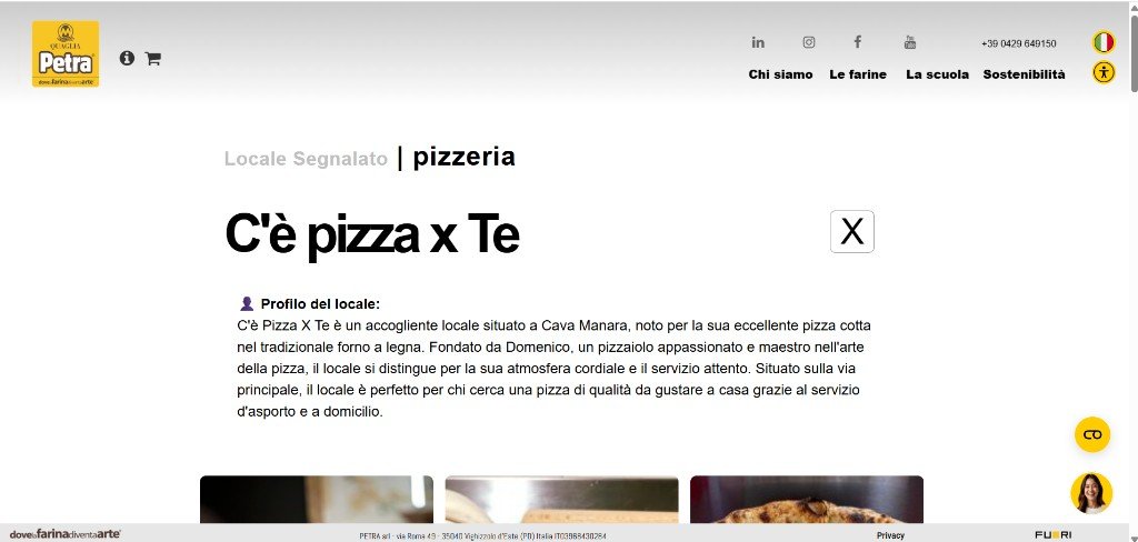 C'è Pizza per Te - Partner segnalato Petra Molino Quaglia